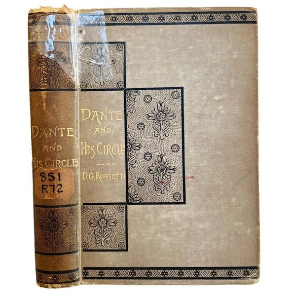 Dante And His Circle Lyrics Collection 1887 Victorian HC Alighieri Poetry E45 - Picture 2 of 6